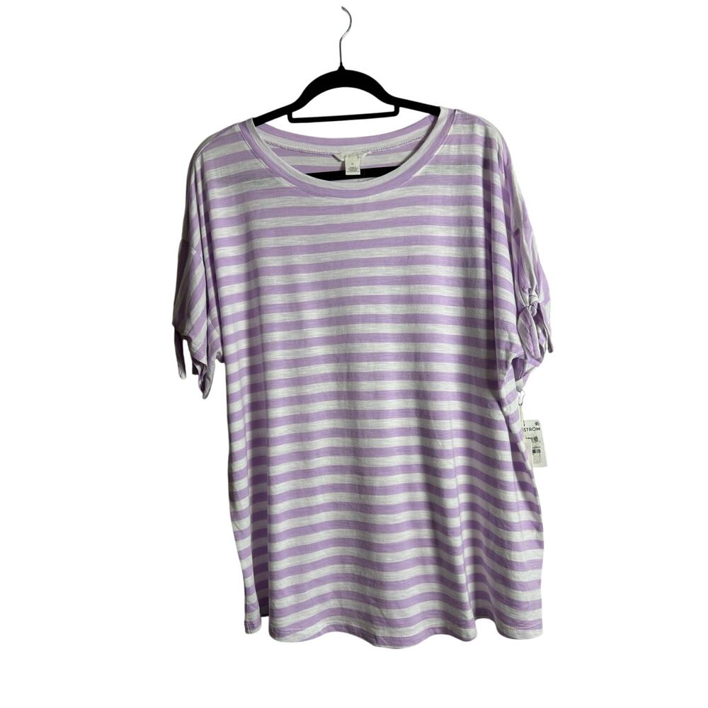 CASLON Striped Top NWT Casual Lightweight Short Sleeve Tee Size XL